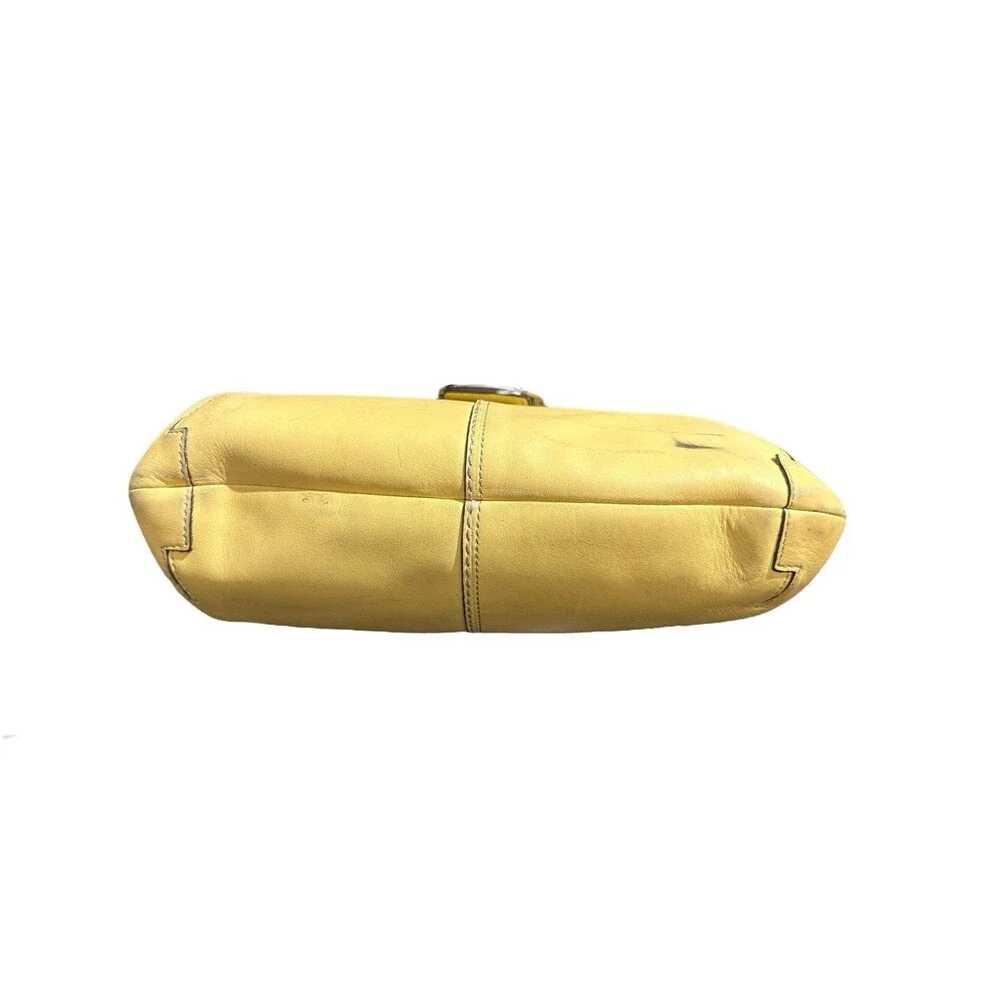 Vintage Coach Yellow Leather Bleecker Crossbody Shoulder Bag F13355
